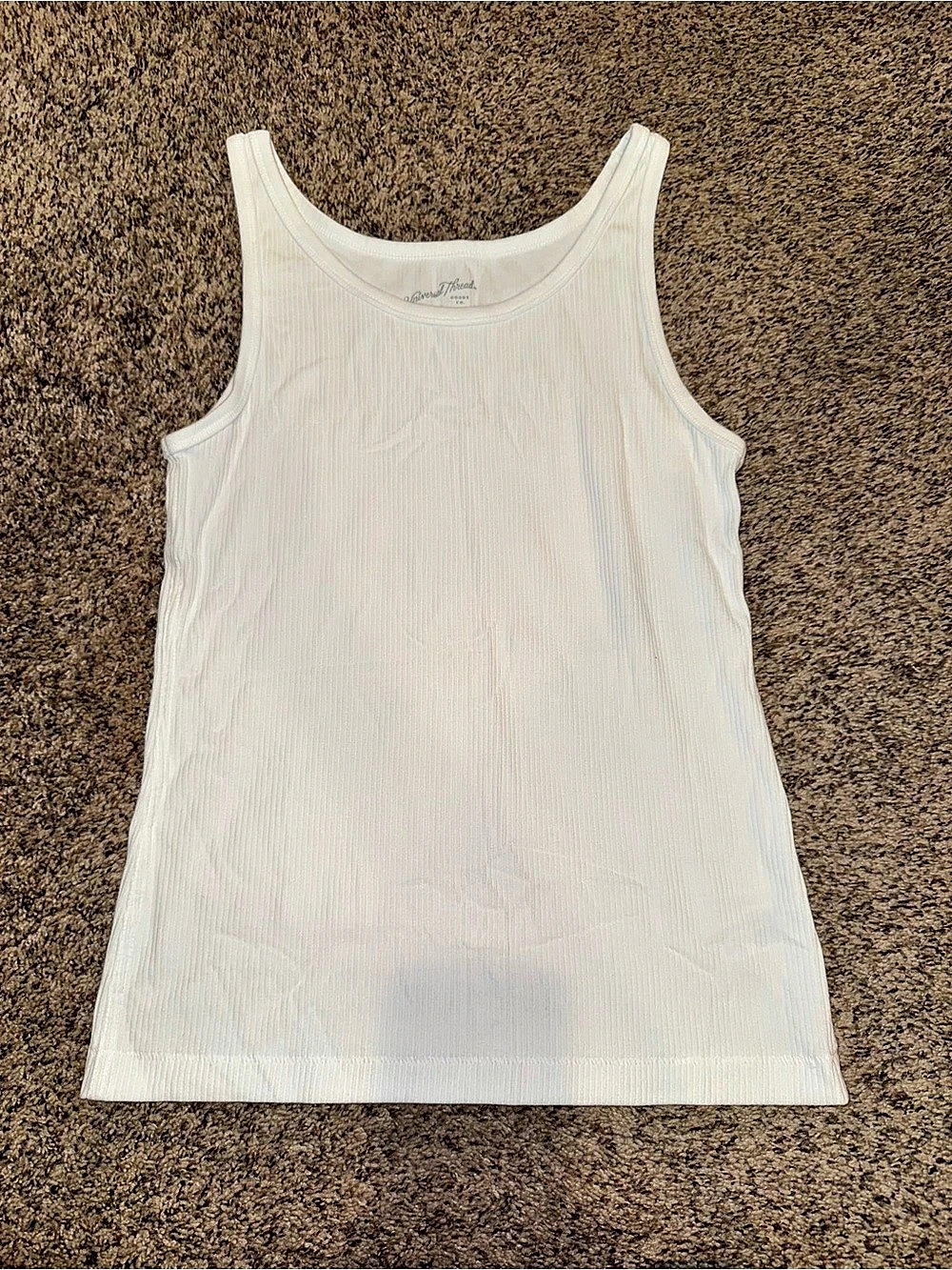 Universal Thread Women's Ribbed Tank Top White Medium